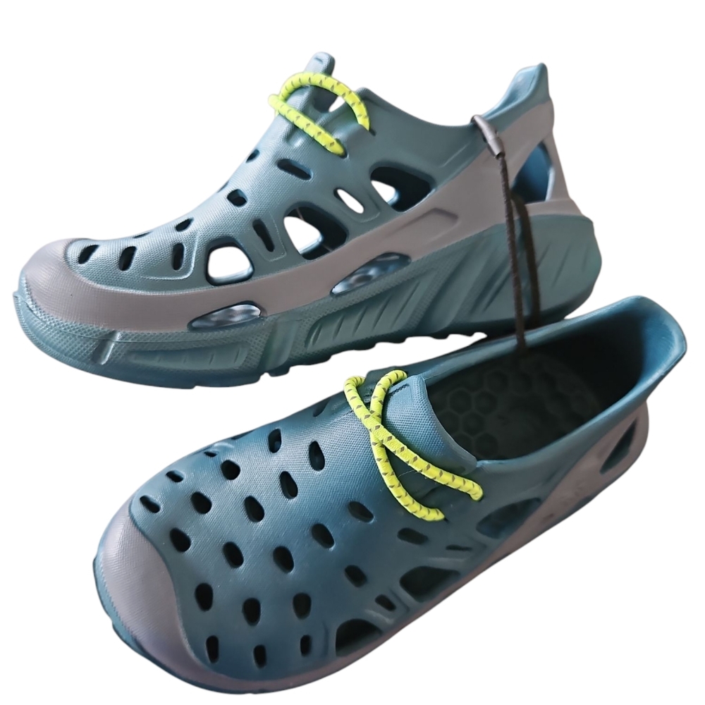 Joybees Size 10 New‎ Boy's Gray And Blue Slip-On Water Shoes